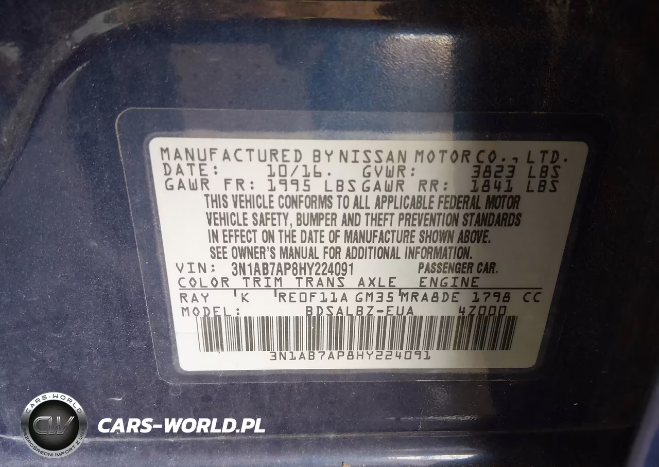 2017 Nissan Sentra S VIN:3N1AB7AP8HY224091 - 9