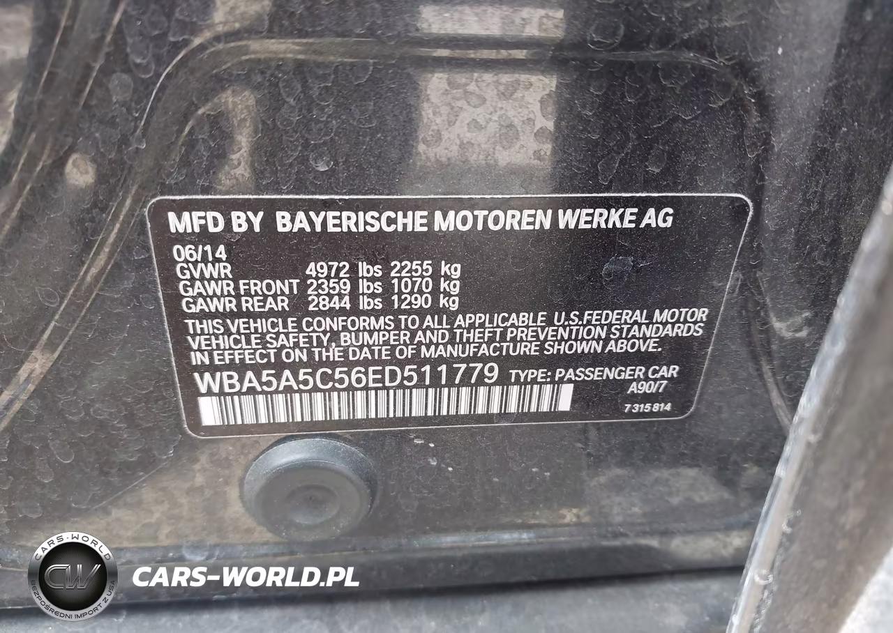 2014 BMW 528I VIN:WBA5A5C56ED511779 - 9