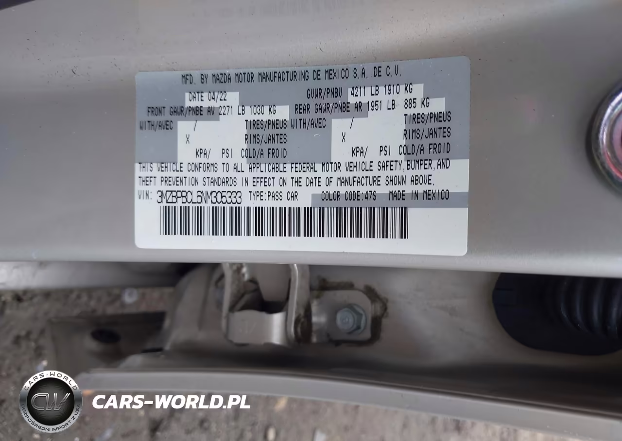2022 Mazda Mazda3 Preferred VIN:3MZBPBCL6NM305333 - 9