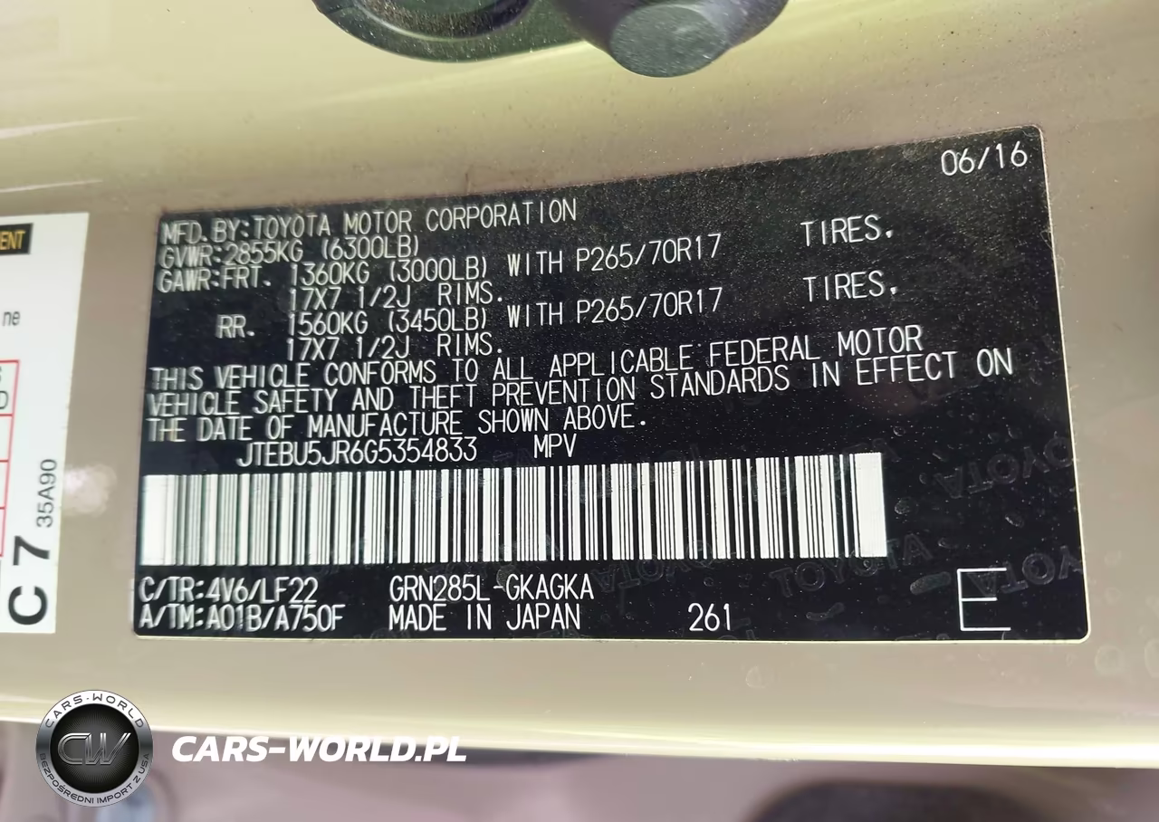 2016 Toyota 4Runner Trd Pro VIN:JTEBU5JR6G5354833 - 9