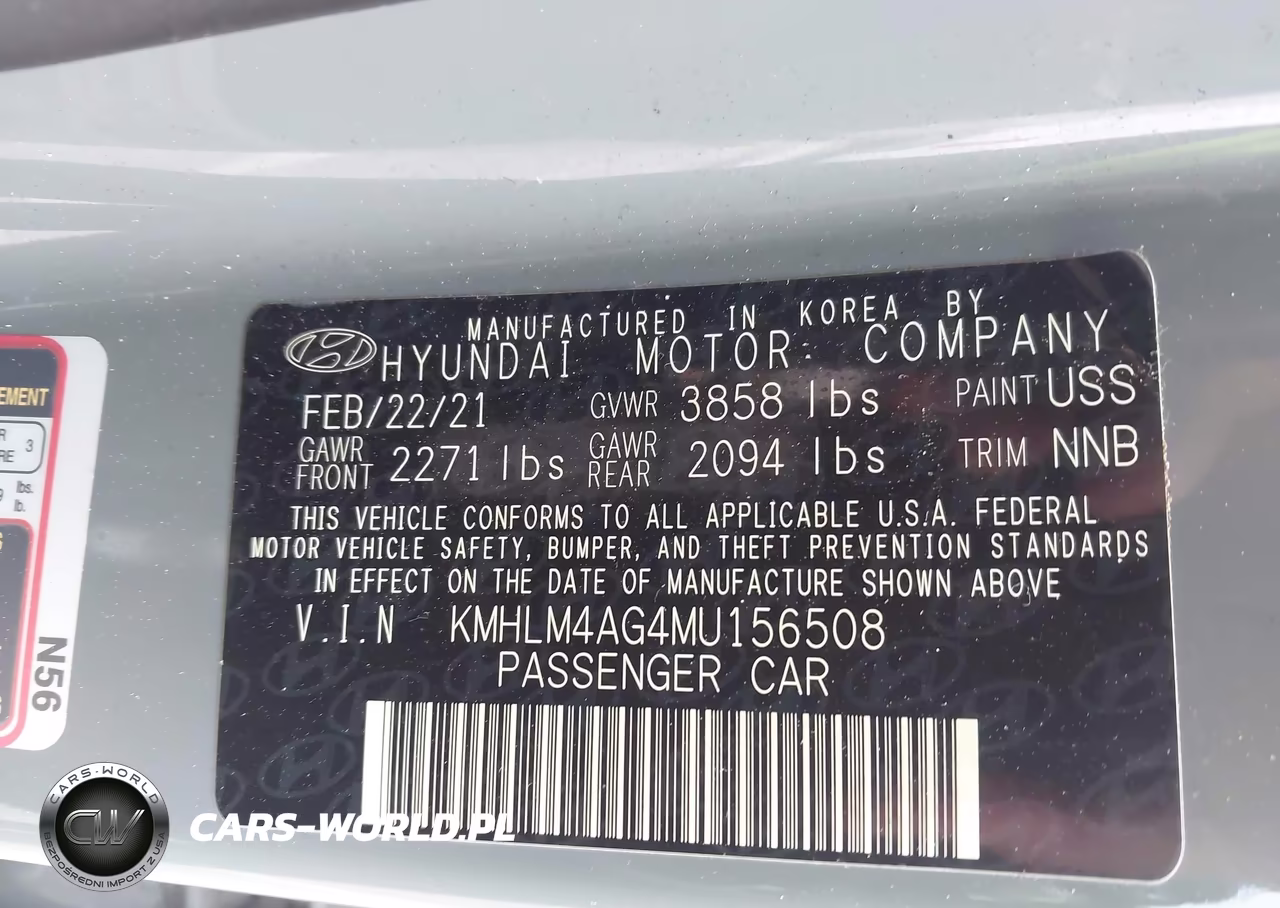 2021 Hyundai Elantra Sel VIN:KMHLM4AG4MU156508 - 9
