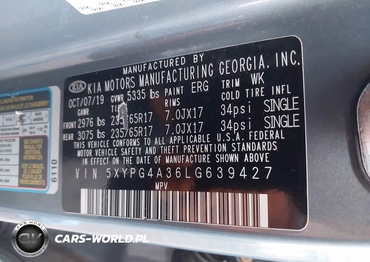 2020 Kia Sorento 2.4L L VIN:5XYPG4A36LG639427 - 9