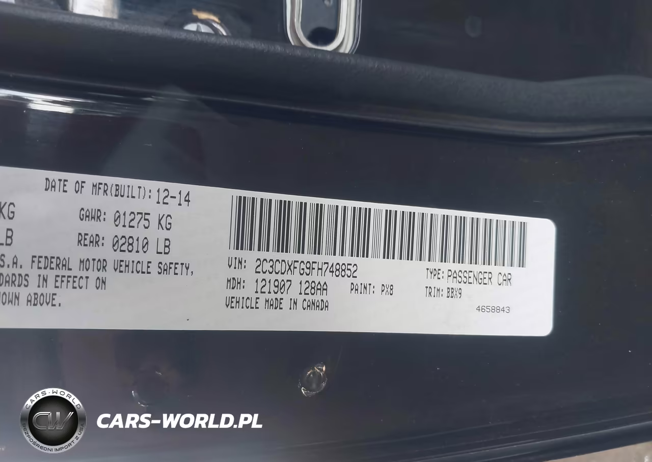 2015 Dodge Charger Se VIN:2C3CDXFG9FH748852 - 9