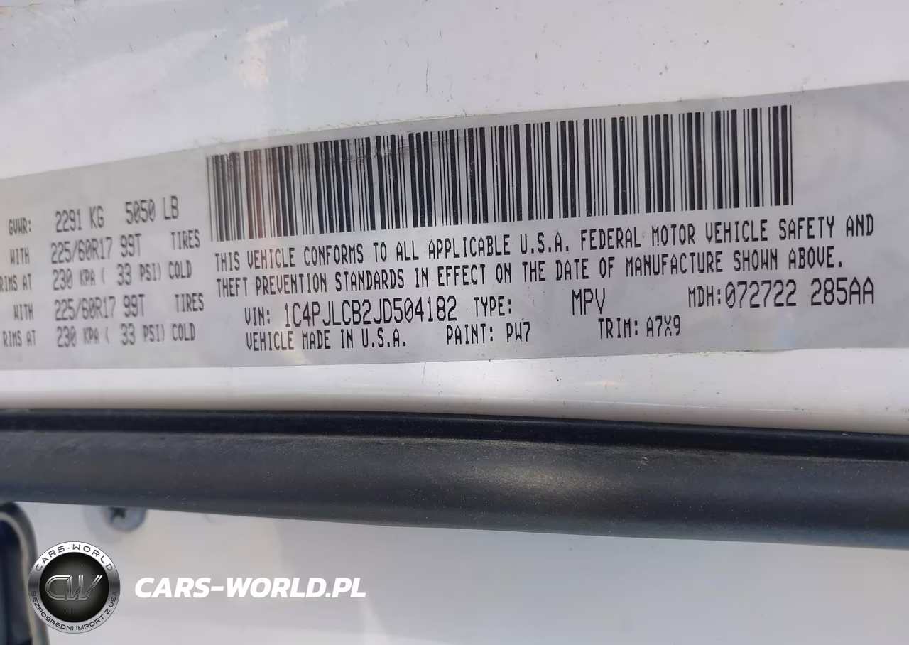 2018 Jeep Cherokee Latitude Fwd VIN:1C4PJLCB2JD504182 - 9