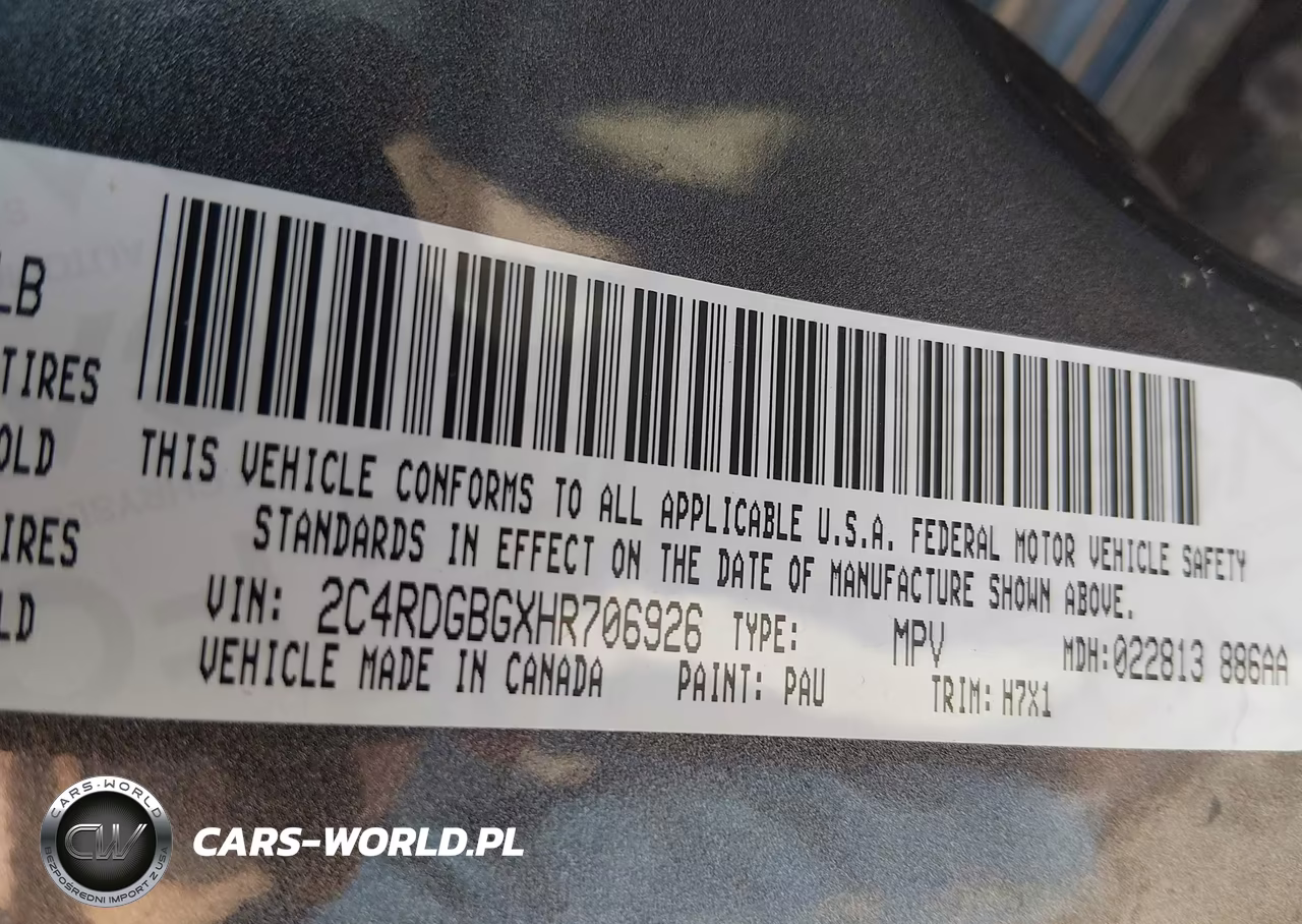 2017 Dodge Grand Caravan Se VIN:2C4RDGBGXHR706926 - 9