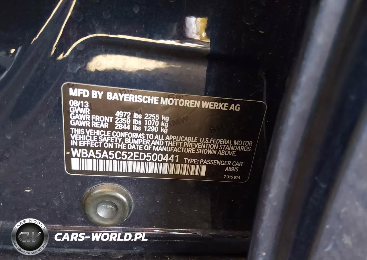 2014 BMW 528I VIN:WBA5A5C52ED500441 - 9