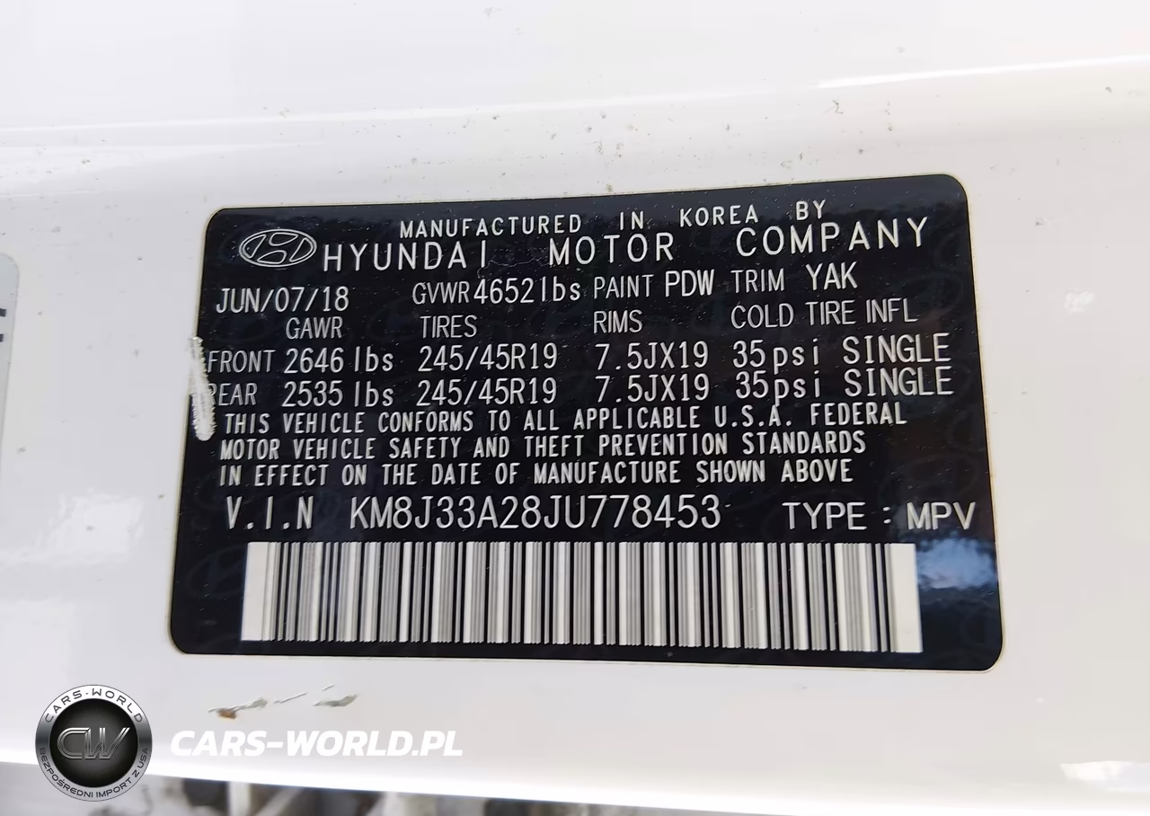 2018 Hyundai Tucson Value VIN:KM8J33A28JU778453 - 9