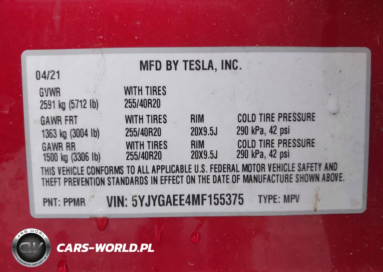 2021 Tesla Model Y Long Range Dual Motor All-Wheel Drive VIN:5YJYGAEE4MF155375 - 9