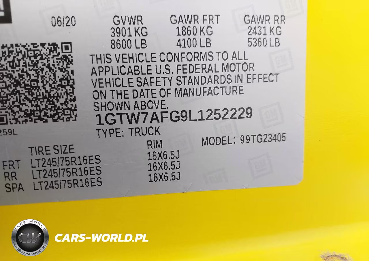2020 GMC Savana Cargo Rwd 2500 Regular Wheelbase Work Van VIN:1GTW7AFG9L1252229 - 9