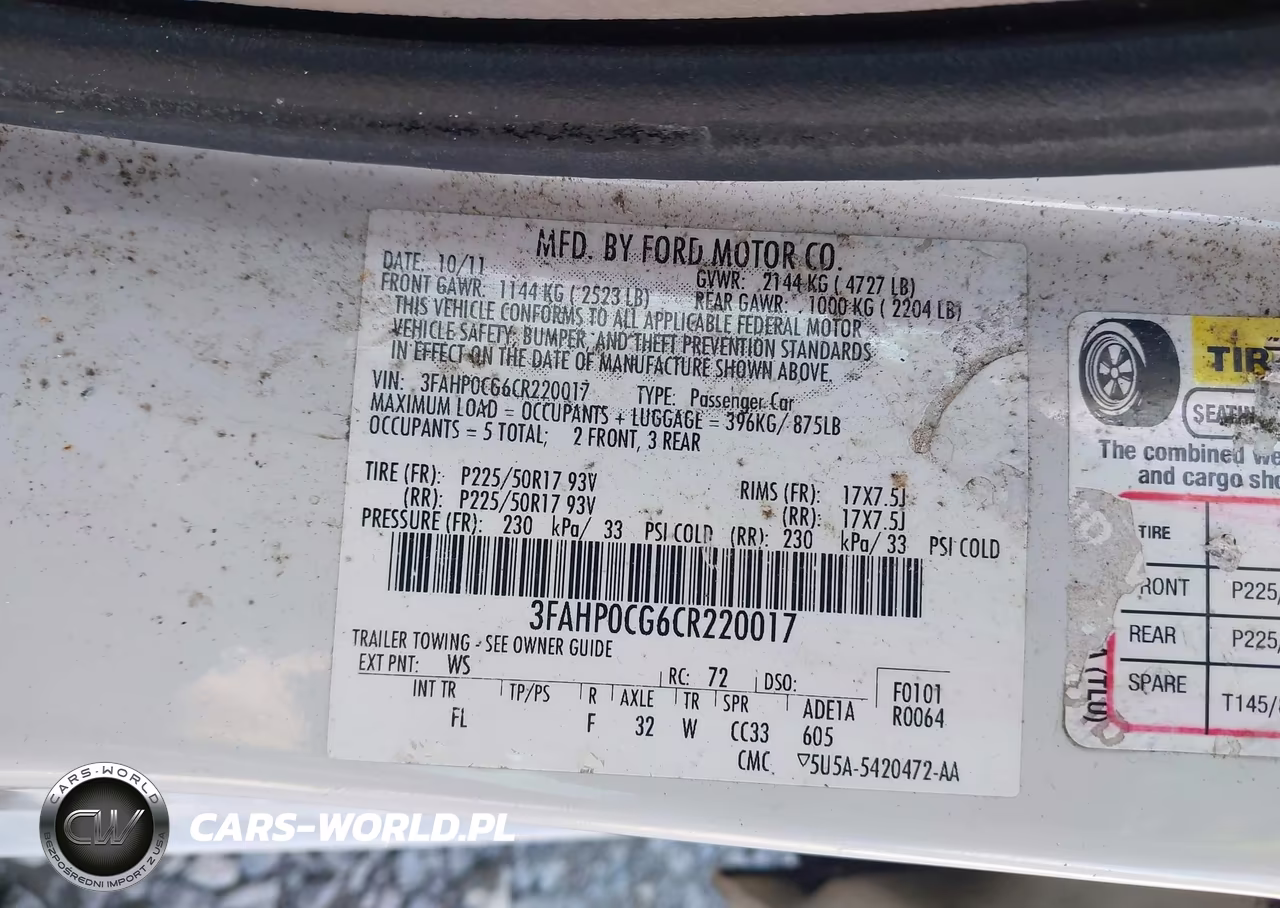 2012 Ford Fusion Sel VIN:3FAHP0CG6CR220017 - 9
