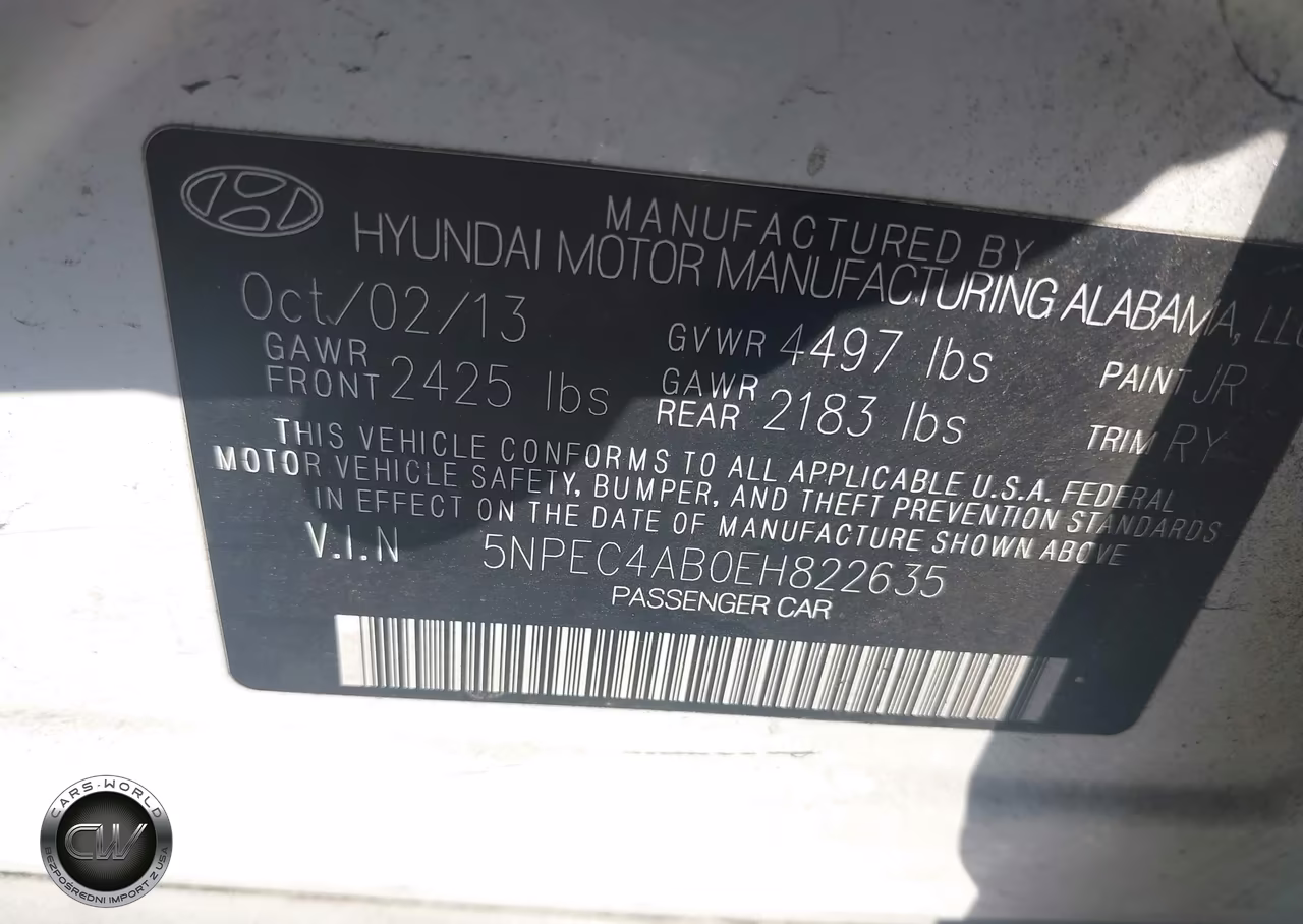 2014 Hyundai Sonata Limited 2.0T VIN:5NPEC4AB0EH822635 - 9