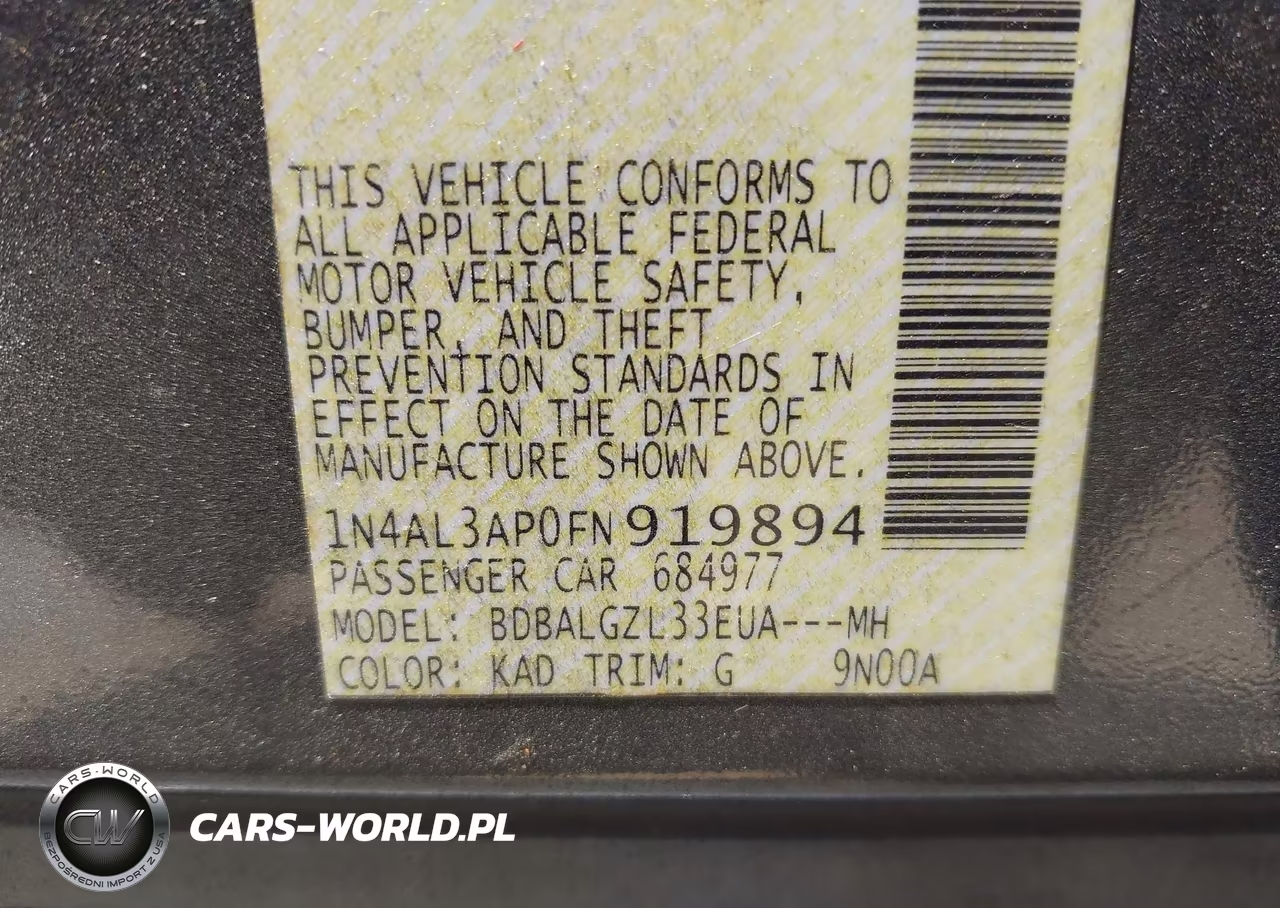 2015 Nissan Altima 2.5 S VIN:1N4AL3AP0FN919894 - 9