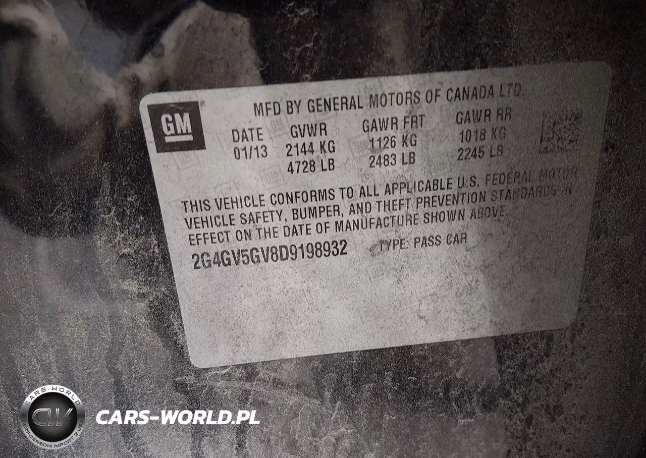 2013 Buick Regal Gs VIN:2G4GV5GV8D9198932 - 9