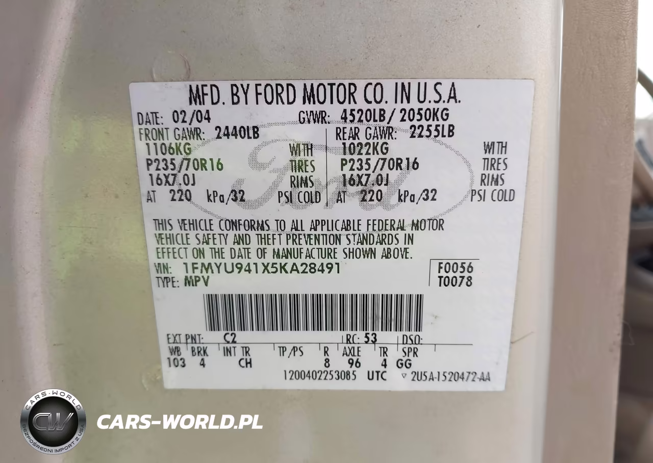 2005 Ford Escape Limited VIN:1FMYU941X5KA28491 - 9