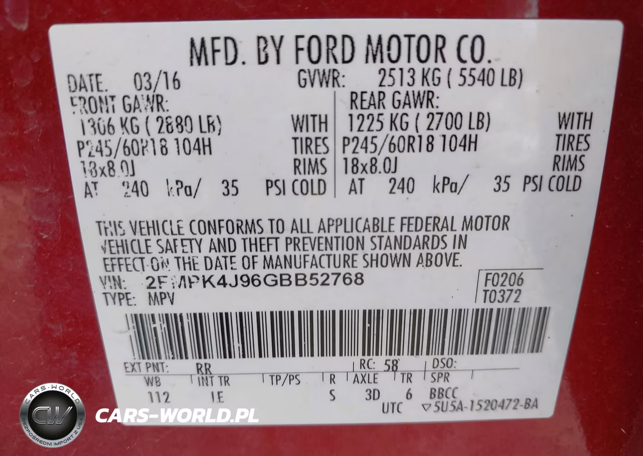 2016 Ford Edge Sel VIN:2FMPK4J96GBB52768 - 9