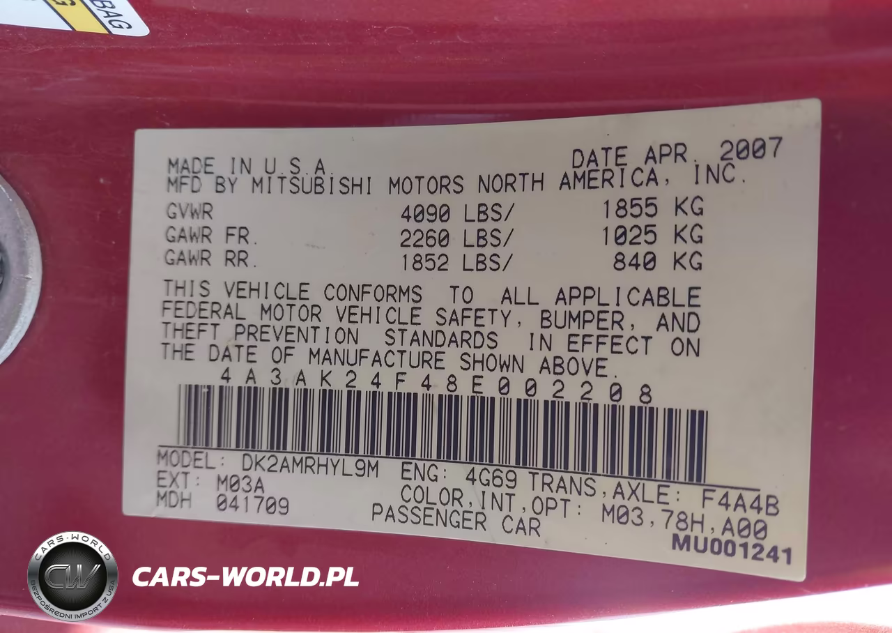 2008 Mitsubishi Eclipse Gs VIN:4A3AK24F48E002208 - 9