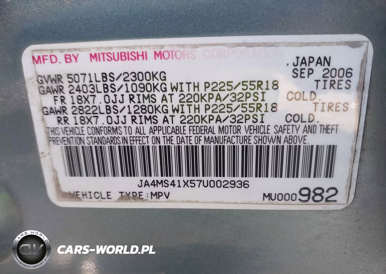 2007 Mitsubishi Outlander Xls VIN:JA4MS41X57U002936 - 9