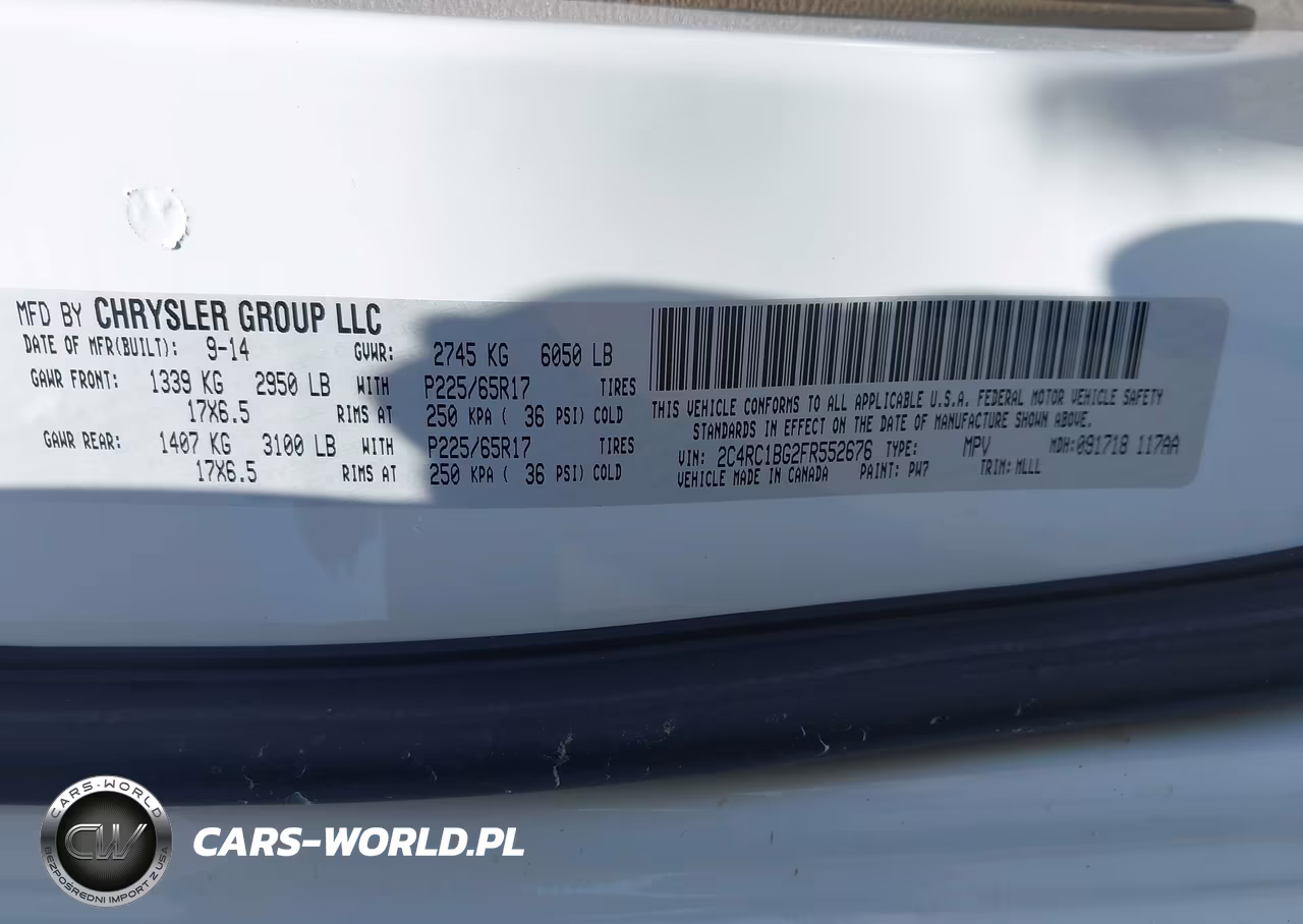 2015 Chrysler Town & Country Touring VIN:2C4RC1BG2FR552676 - 9