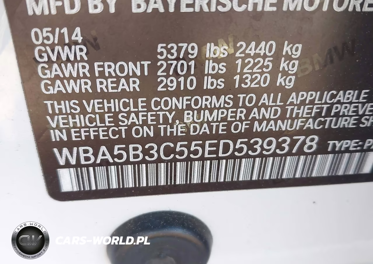 2014 BMW 535I xDrive VIN:WBA5B3C55ED539378 - 9