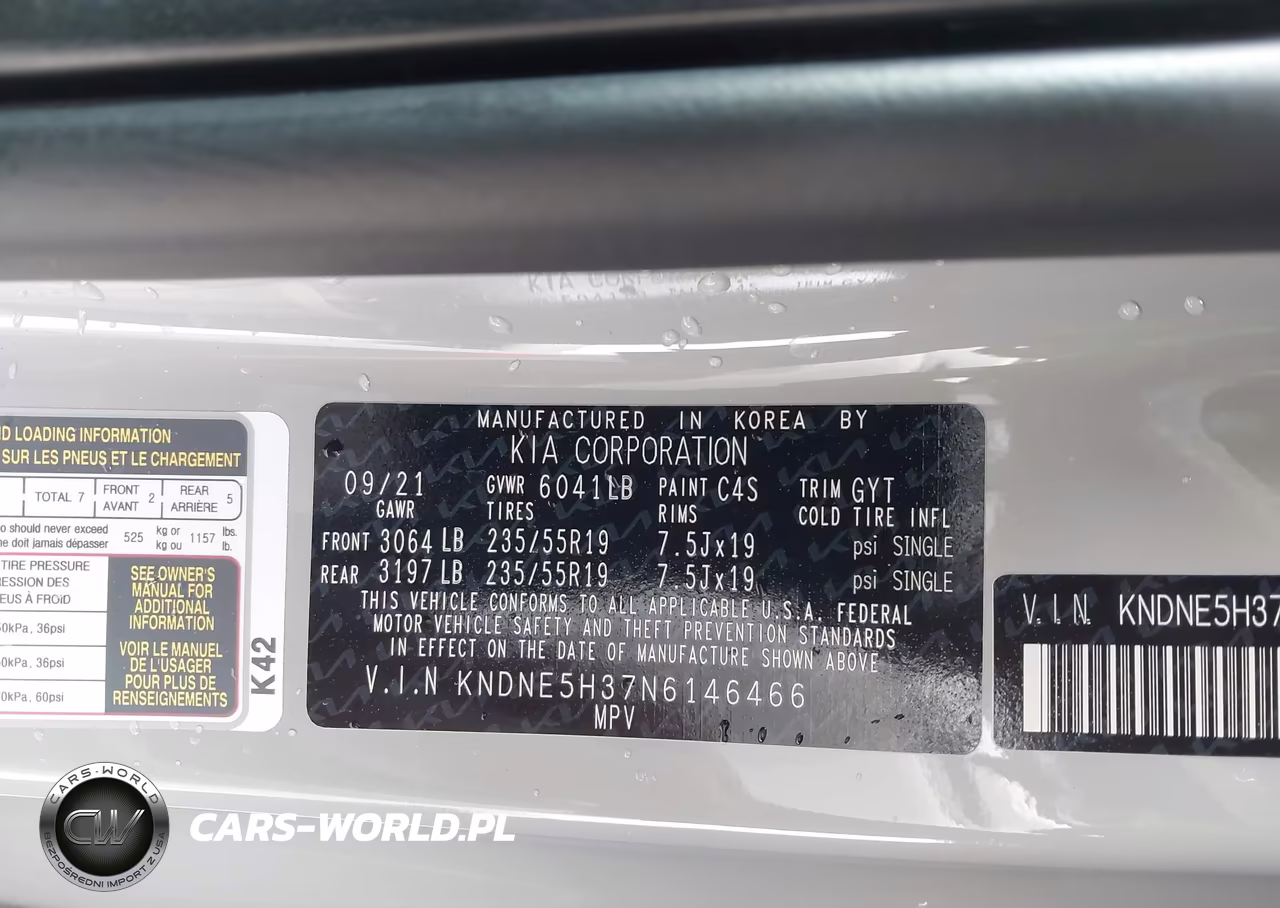 2022 Kia Carnival Mpv Sx Prestige VIN:KNDNE5H37N6146466 - 9