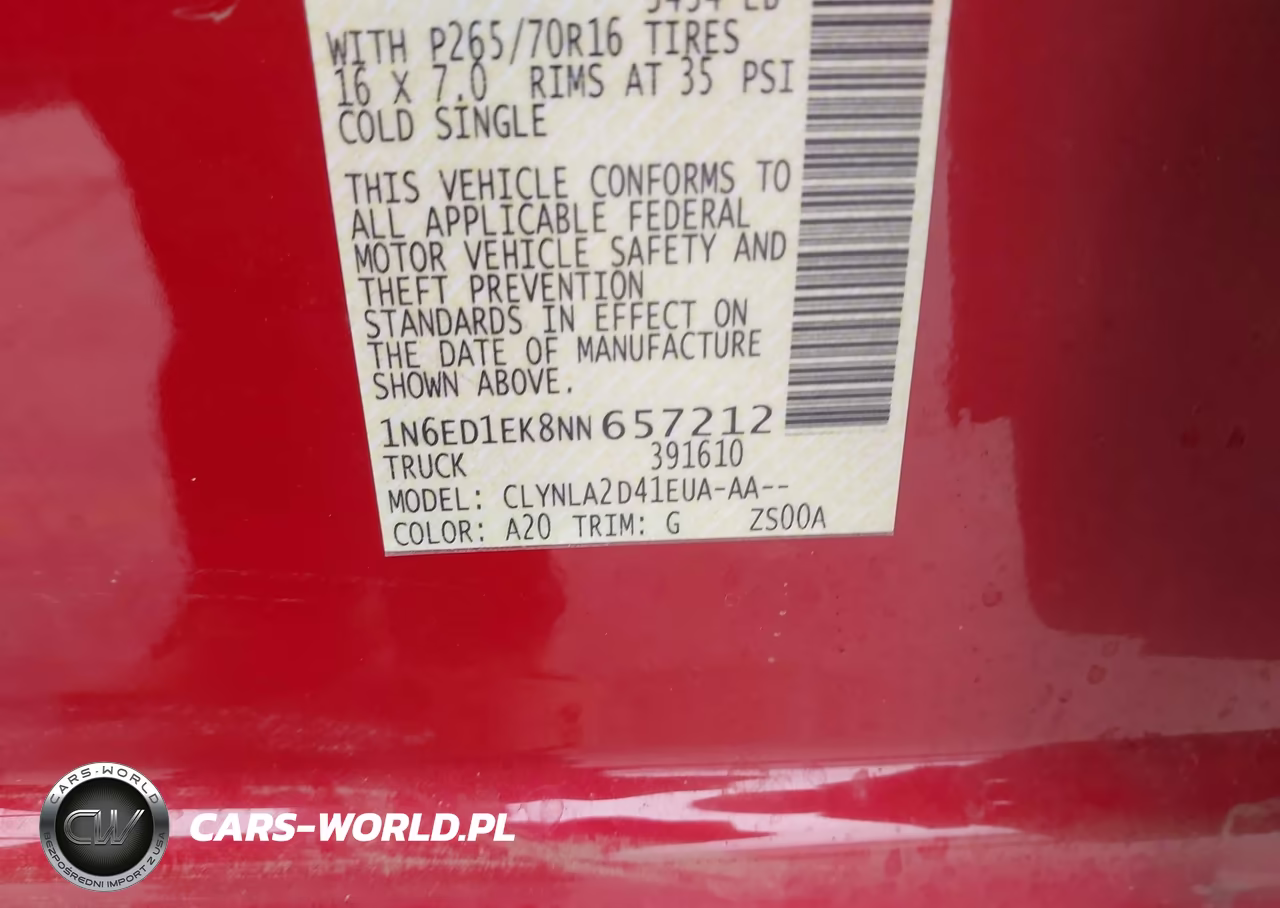 2022 Nissan Frontier S 4X4 VIN:1N6ED1EK8NN657212 - 9