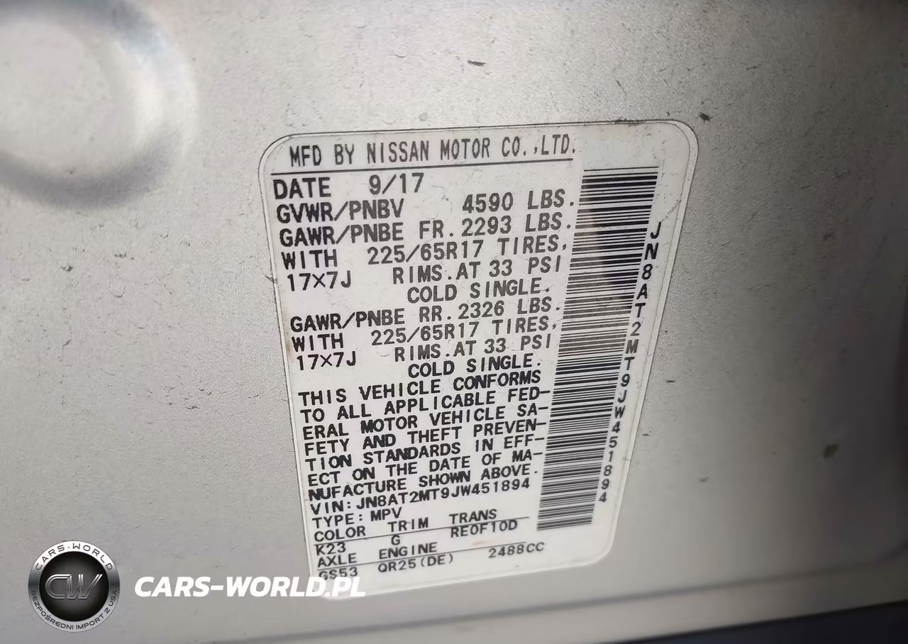 2018 Nissan Rogue Sv VIN:JN8AT2MT9JW451894 - 9
