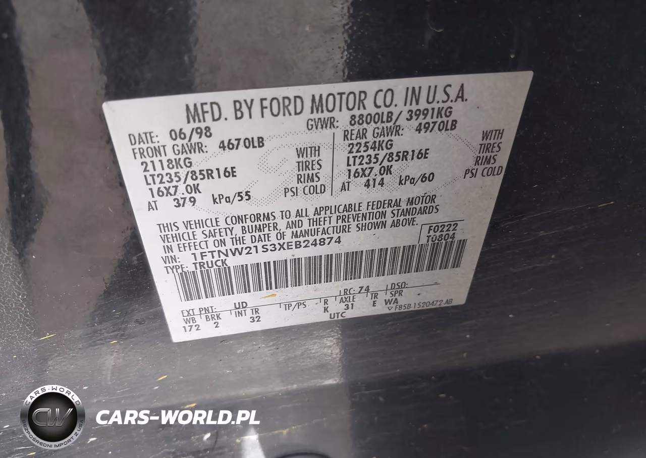 1999 Ford F-250 Lariat-Xl-Xlt VIN:1FTNW21S3XEB24874 - 9