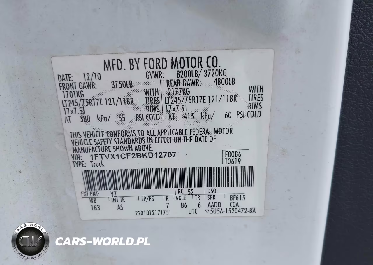 2011 Ford F-150 Xl VIN:1FTVX1CF2BKD12707 - 9