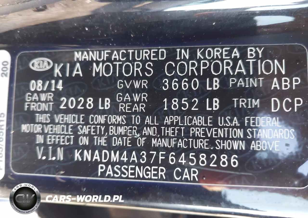 2015 Kia Rio Lx VIN:KNADM4A37F6458286 - 9