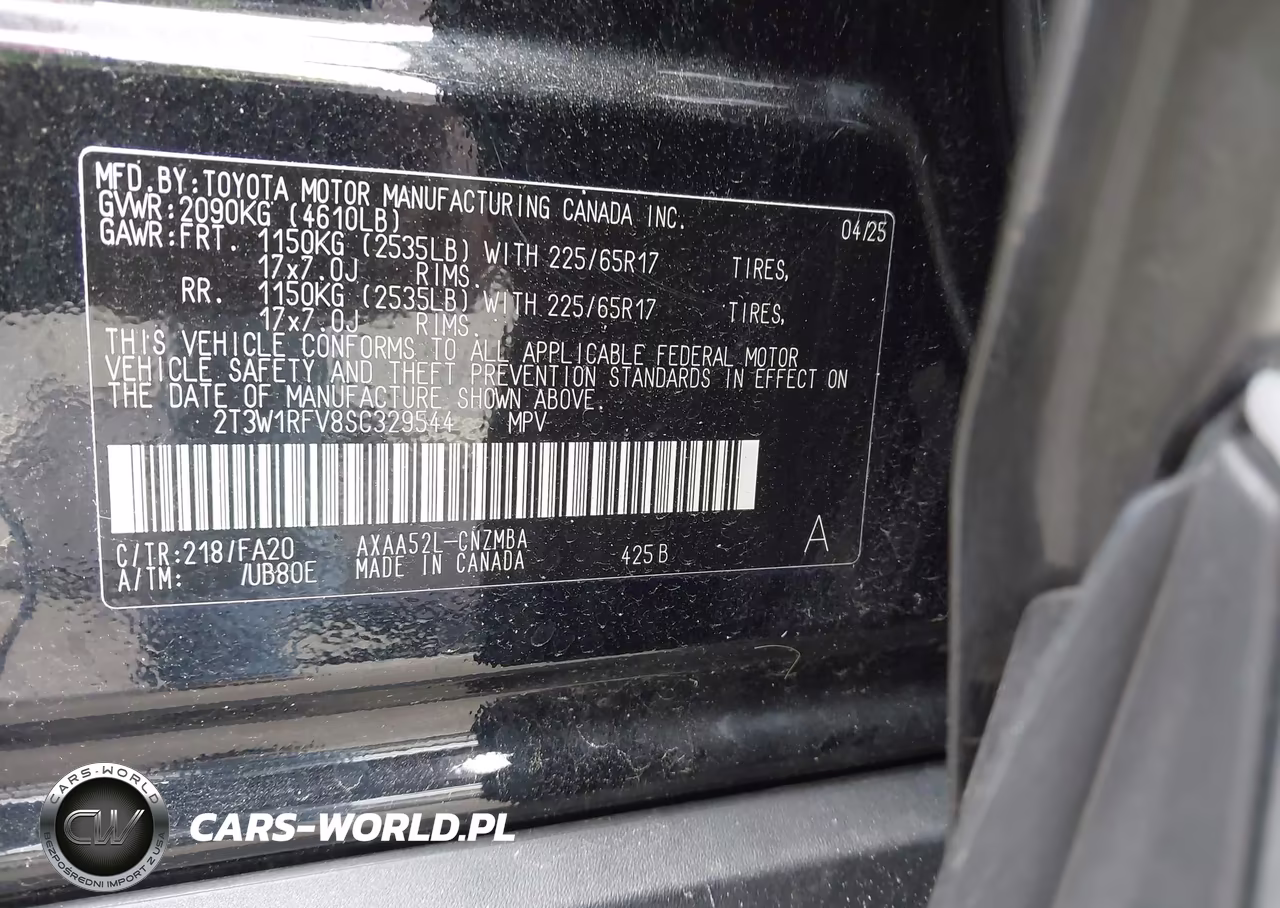 2025 Toyota Rav4 Xle VIN:2T3W1RFV8SC329544 - 9