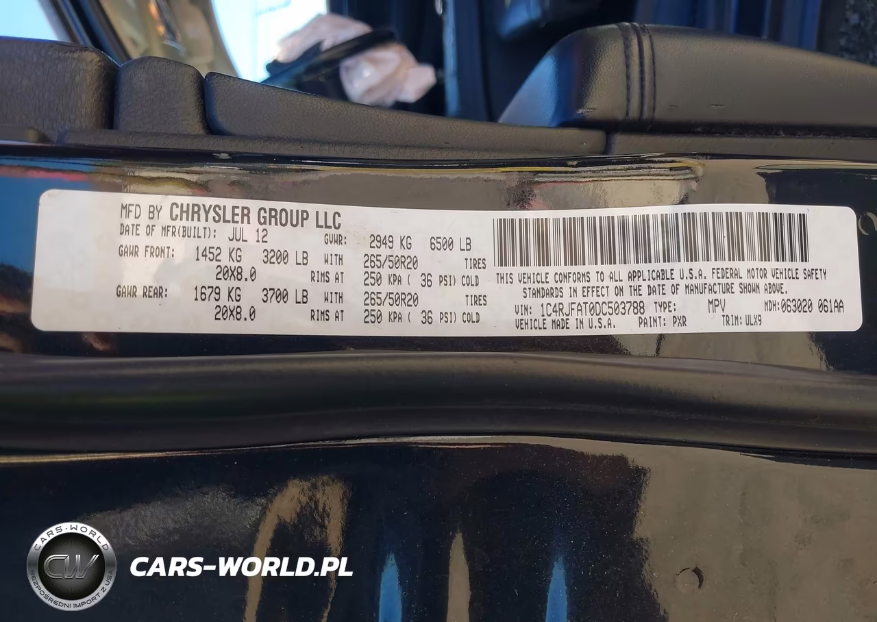 2013 Jeep Grand Cherokee Laredo VIN:1C4RJFAT0DC503788 - 9