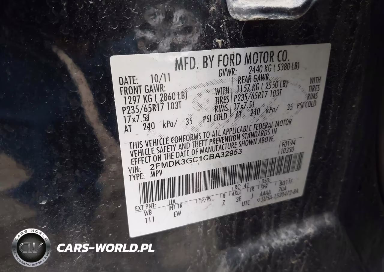 2012 Ford Edge Se VIN:2FMDK3GC1CBA32953 - 9