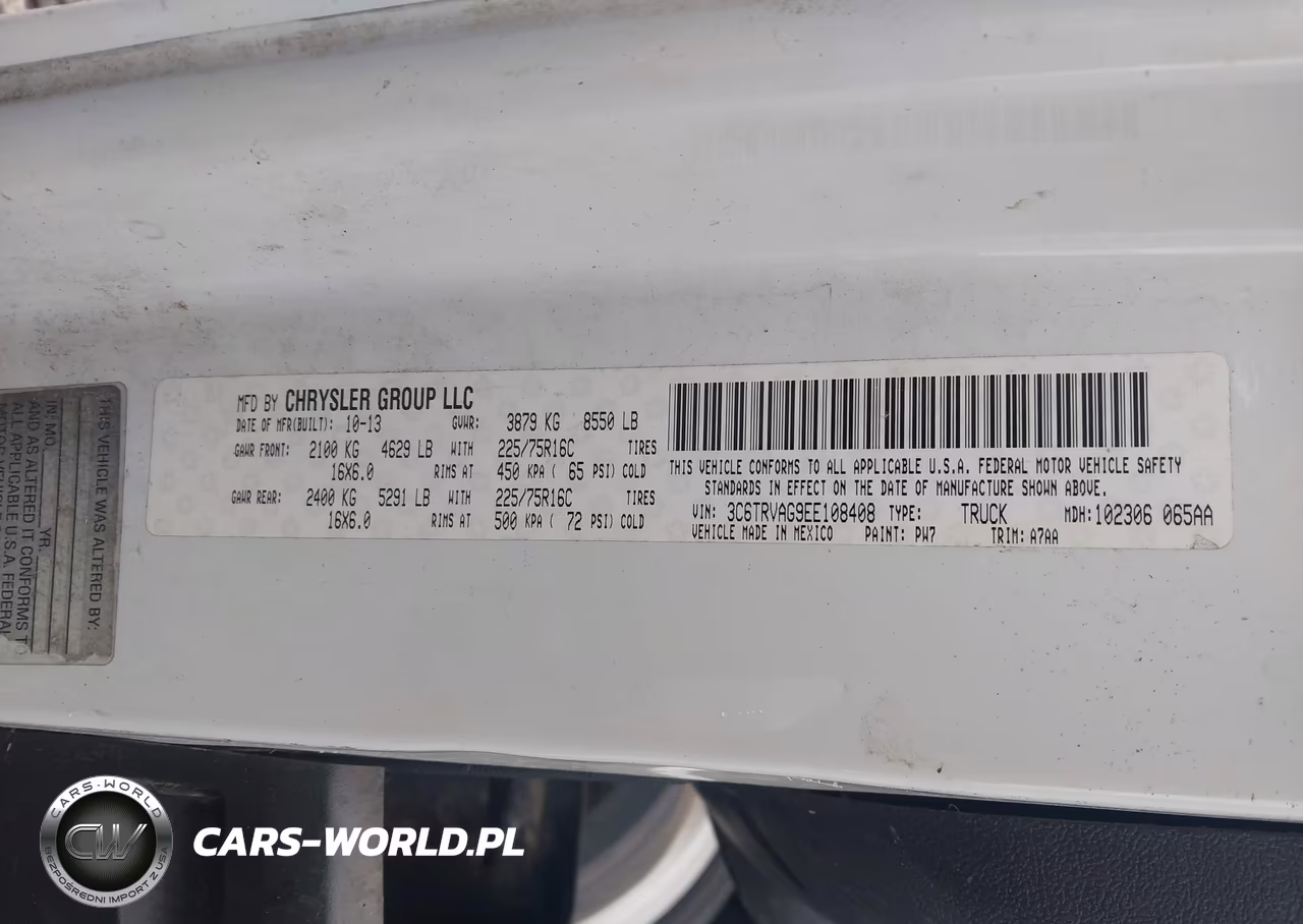 2014 Ram Promaster 1500 Low Roof VIN:3C6TRVAG9EE108408 - 9
