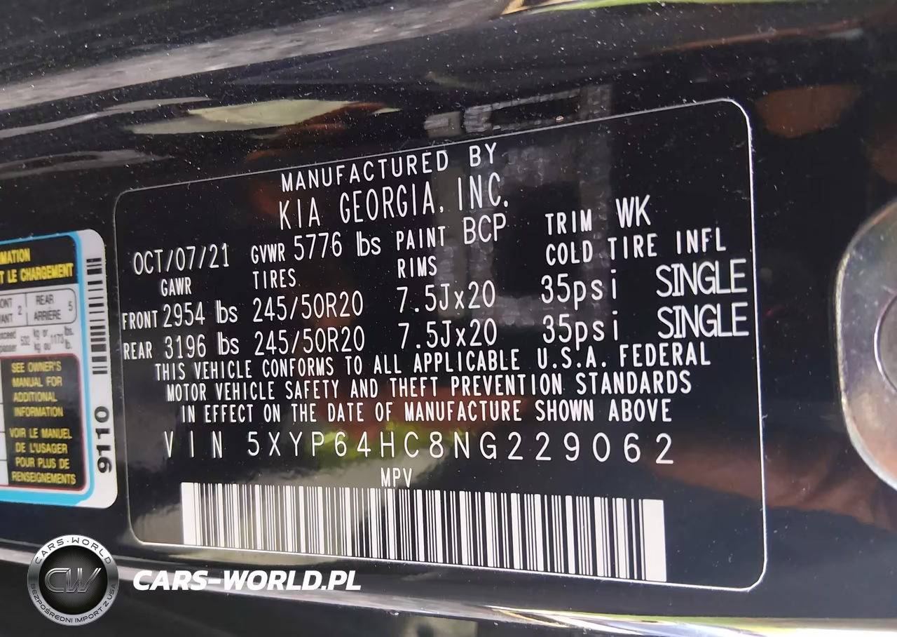 2022 Kia Telluride S VIN:5XYP64HC8NG229062 - 9