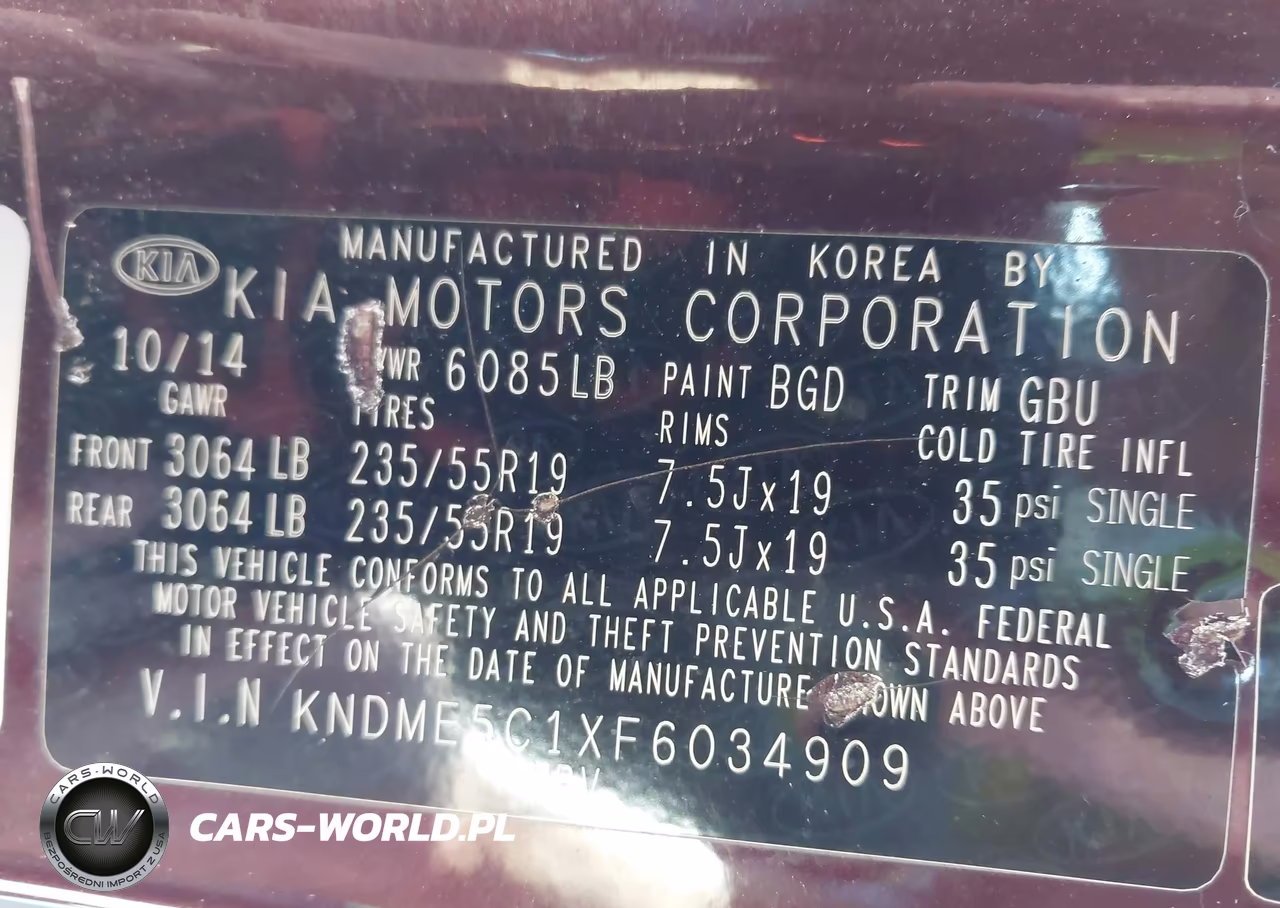 2015 Kia Sedona Sx Luxury VIN:KNDME5C1XF6034909 - 9