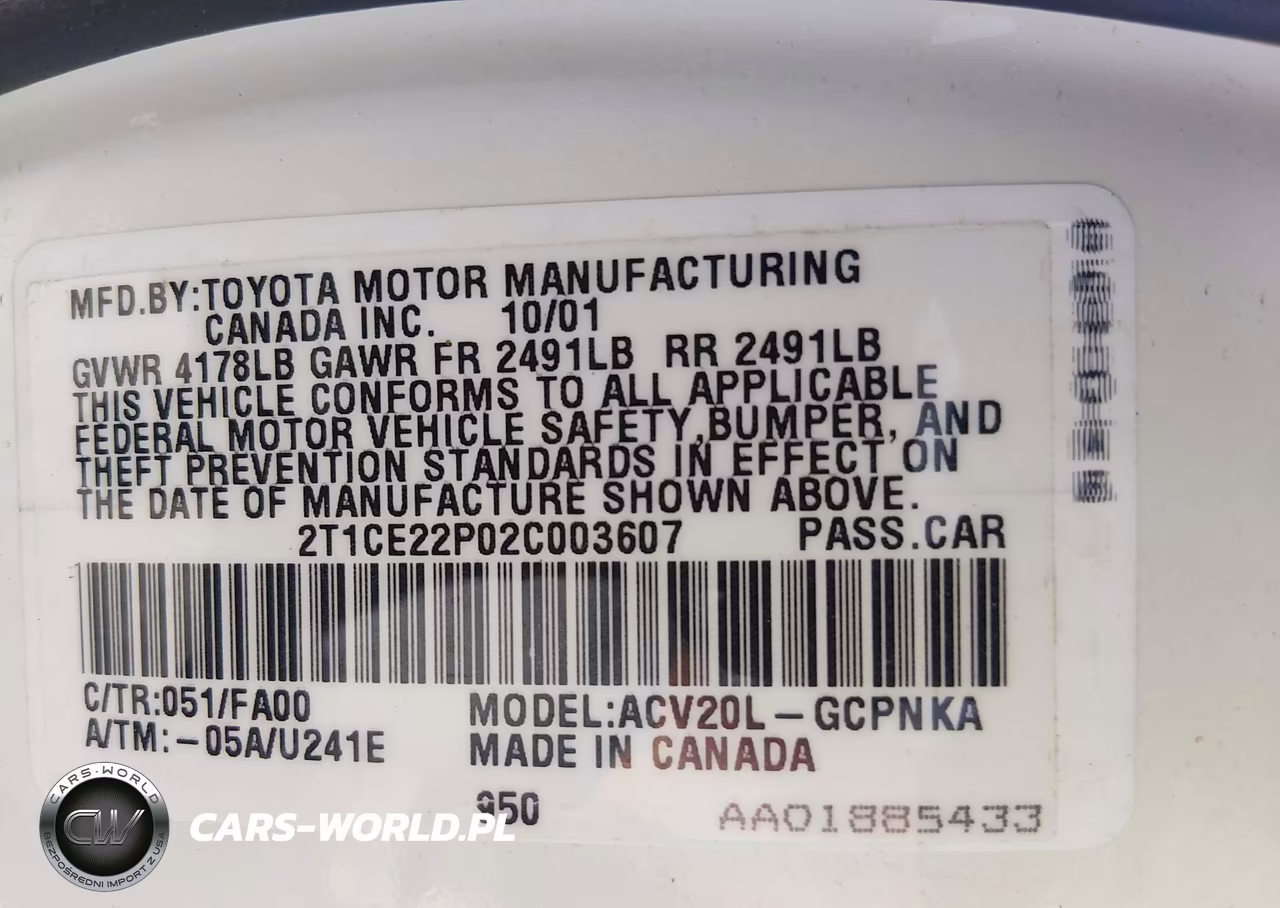 2002 Toyota Camry Solara Se VIN:2T1CE22P02C003607 - 9