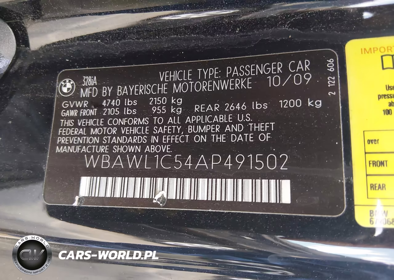 2010 BMW 328I VIN:WBAWL1C54AP491502 - 9