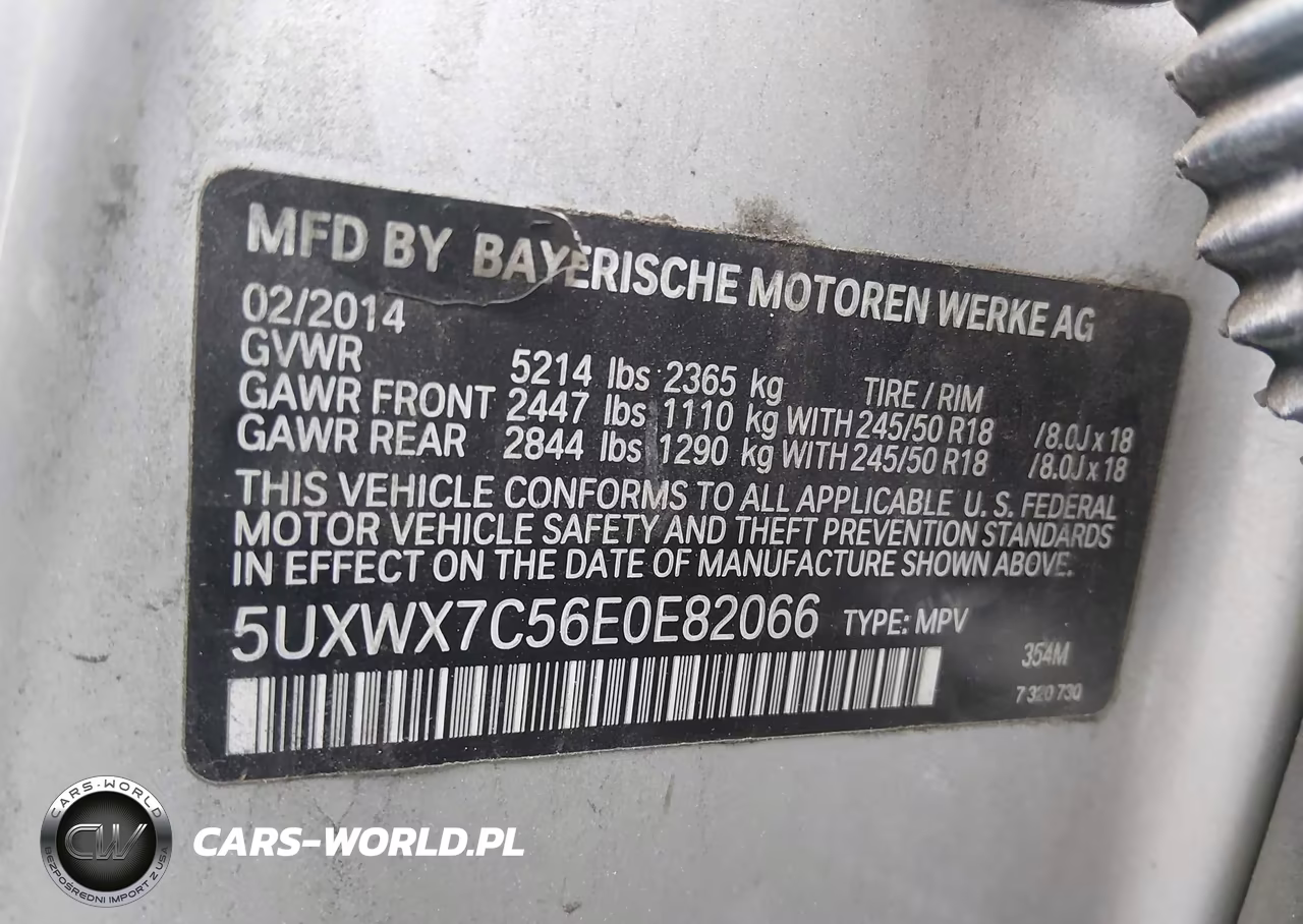 2014 BMW X3 xDrive35I VIN:5UXWX7C56E0E82066 - 9