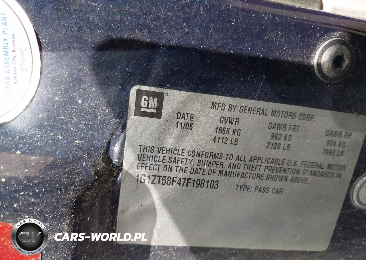 2007 Chevrolet Malibu Lt VIN:1G1ZT58F47F198103 - 9