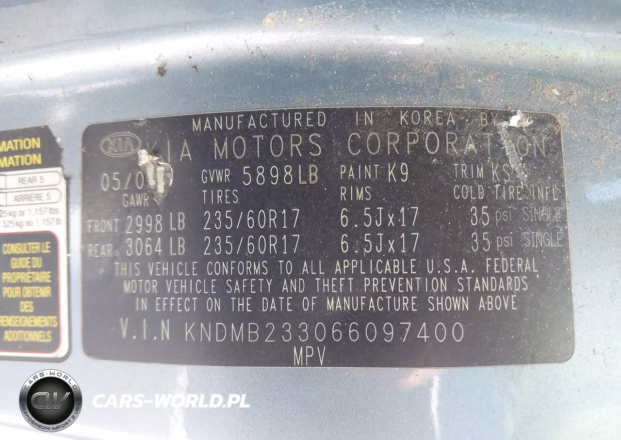 2006 Kia Sedona Ex-Lx VIN:KNDMB233066097400 - 9