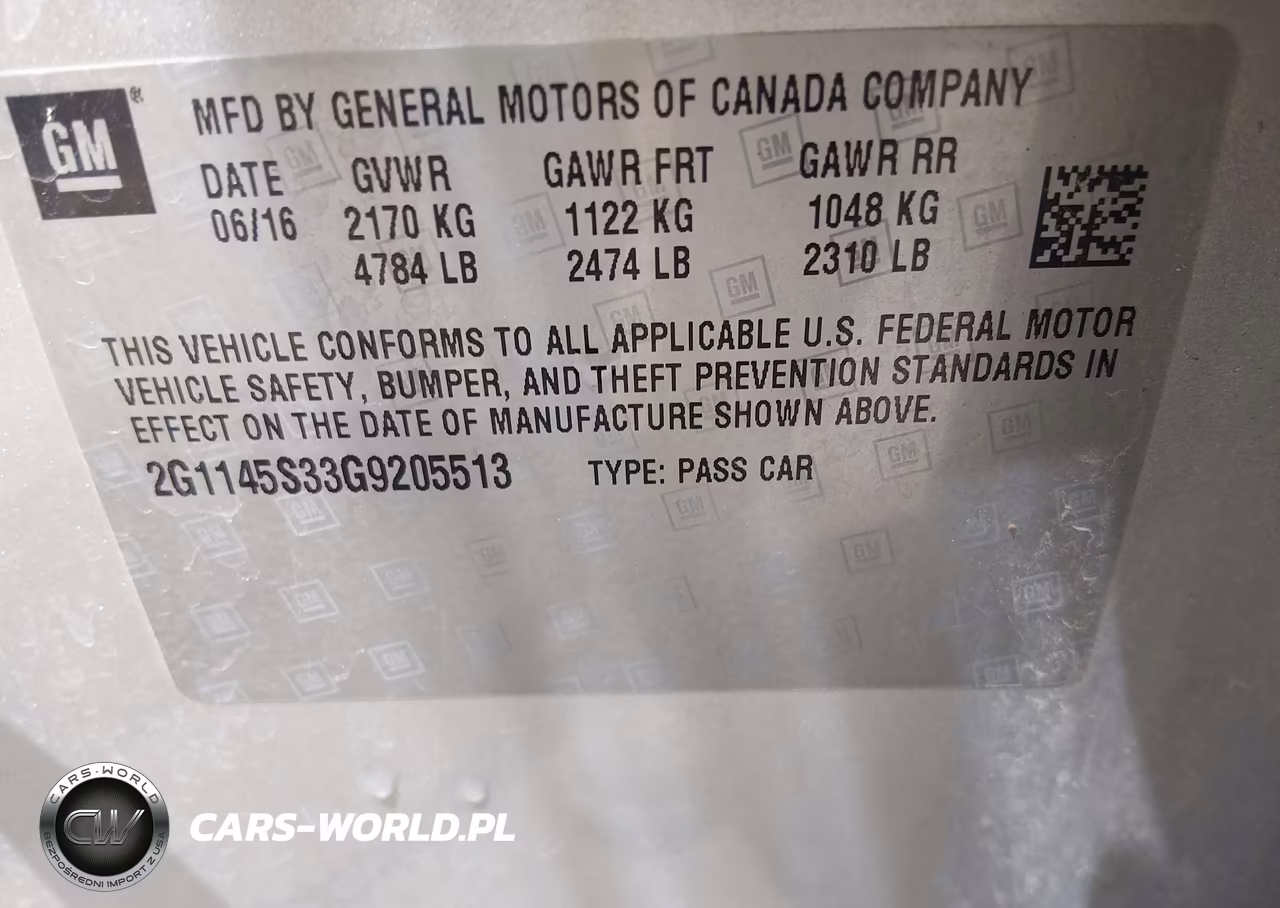 2016 Chevrolet Impala 2Lz VIN:2G1145S33G9205513 - 9