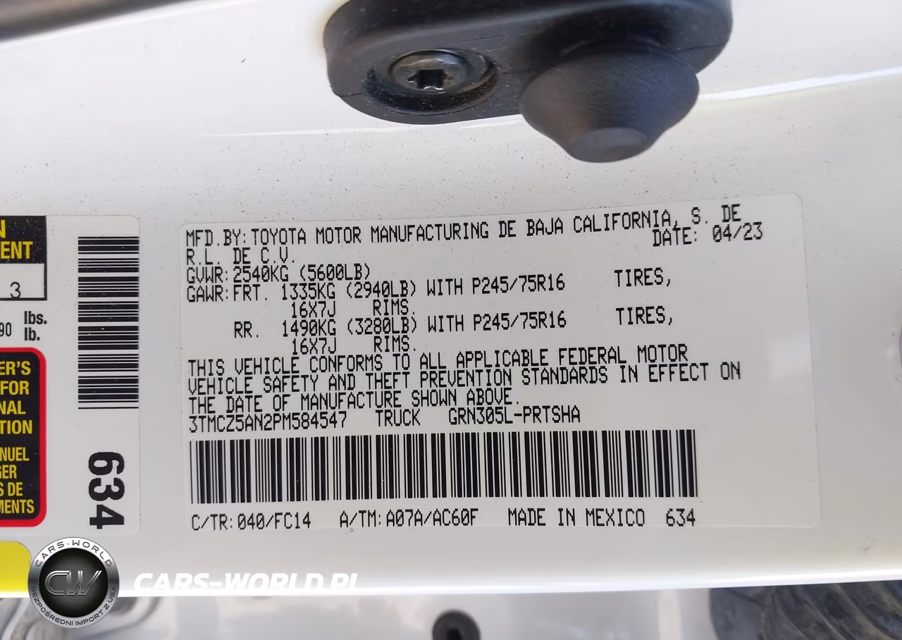 2023 Toyota Tacoma Sr5 V6 VIN:3TMCZ5AN2PM584547 - 9