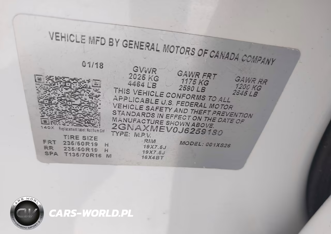 2018 Chevrolet Equinox Premier VIN:2GNAXMEV0J6259180 - 9