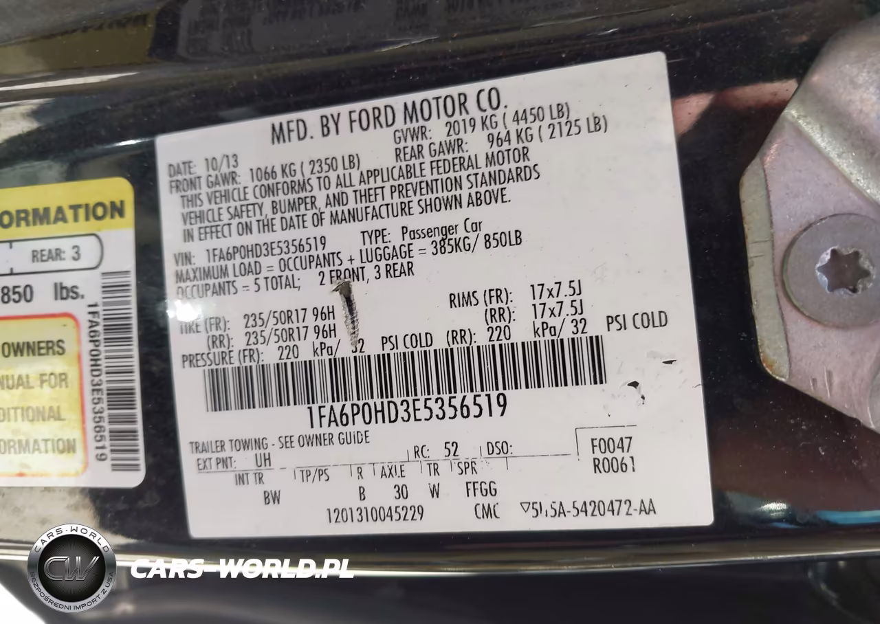 2014 Ford Fusion Se VIN:1FA6P0HD3E5356519 - 9