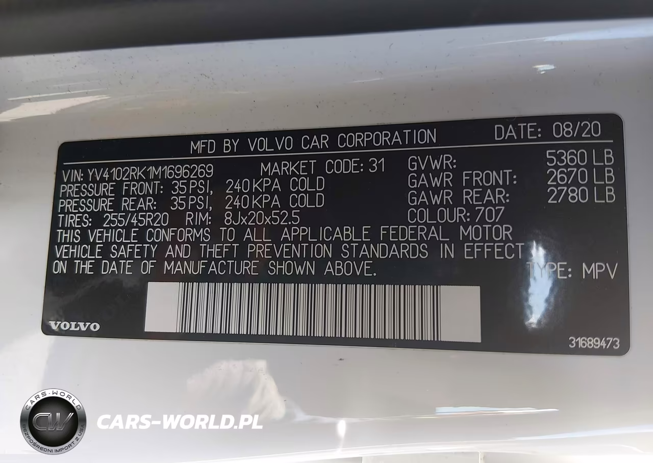 2021 Volvo Xc60 T5 Momentum VIN:YV4102RK1M1696269 - 9