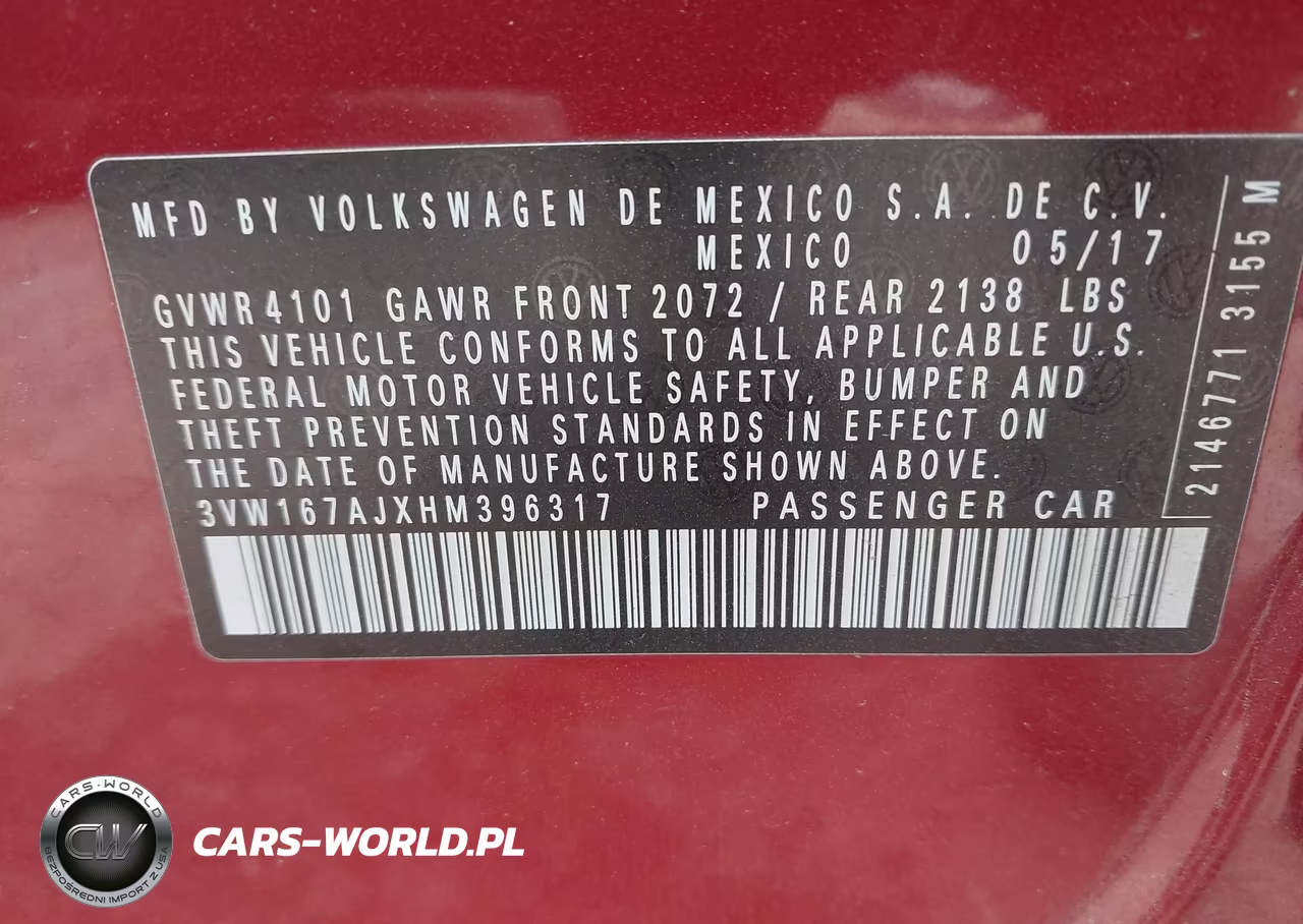 2017 Volkswagen Jetta 1.4T S VIN:3VW167AJXHM396317 - 9