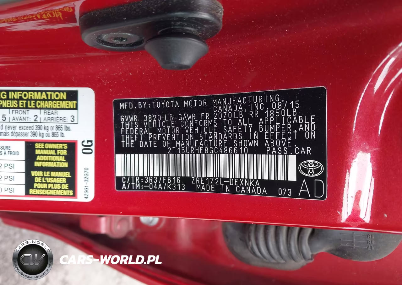 2016 Toyota Corolla Le VIN:2T1BURHE8GC486610 - 9