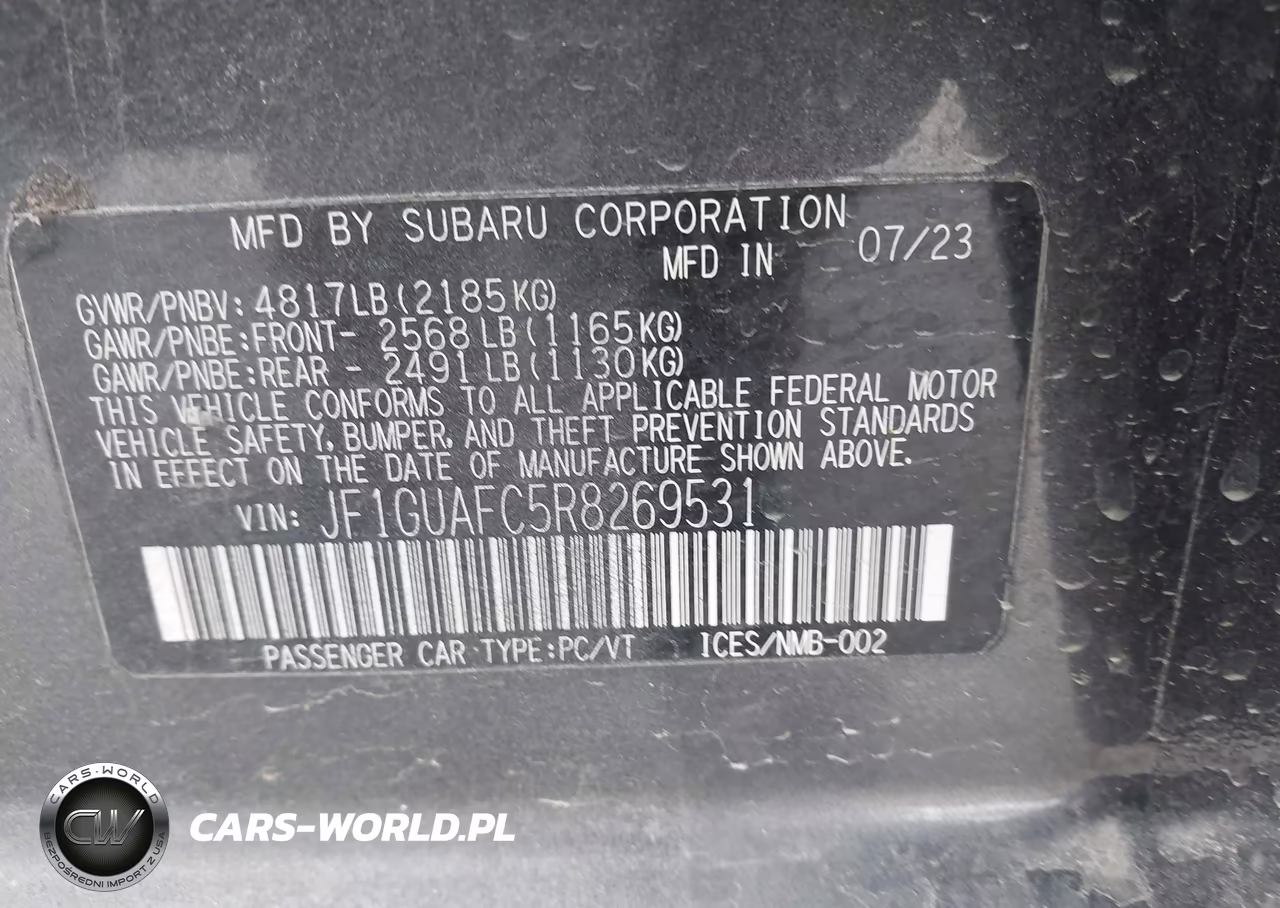 2024 Subaru Impreza Sport 5-Door VIN:JF1GUAFC5R8269531 - 9