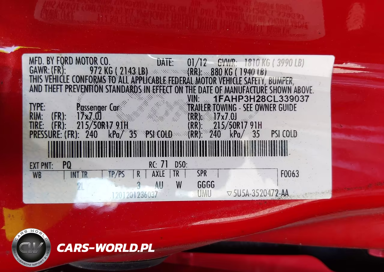 2012 Ford Focus Sel VIN:1FAHP3H28CL339037 - 9