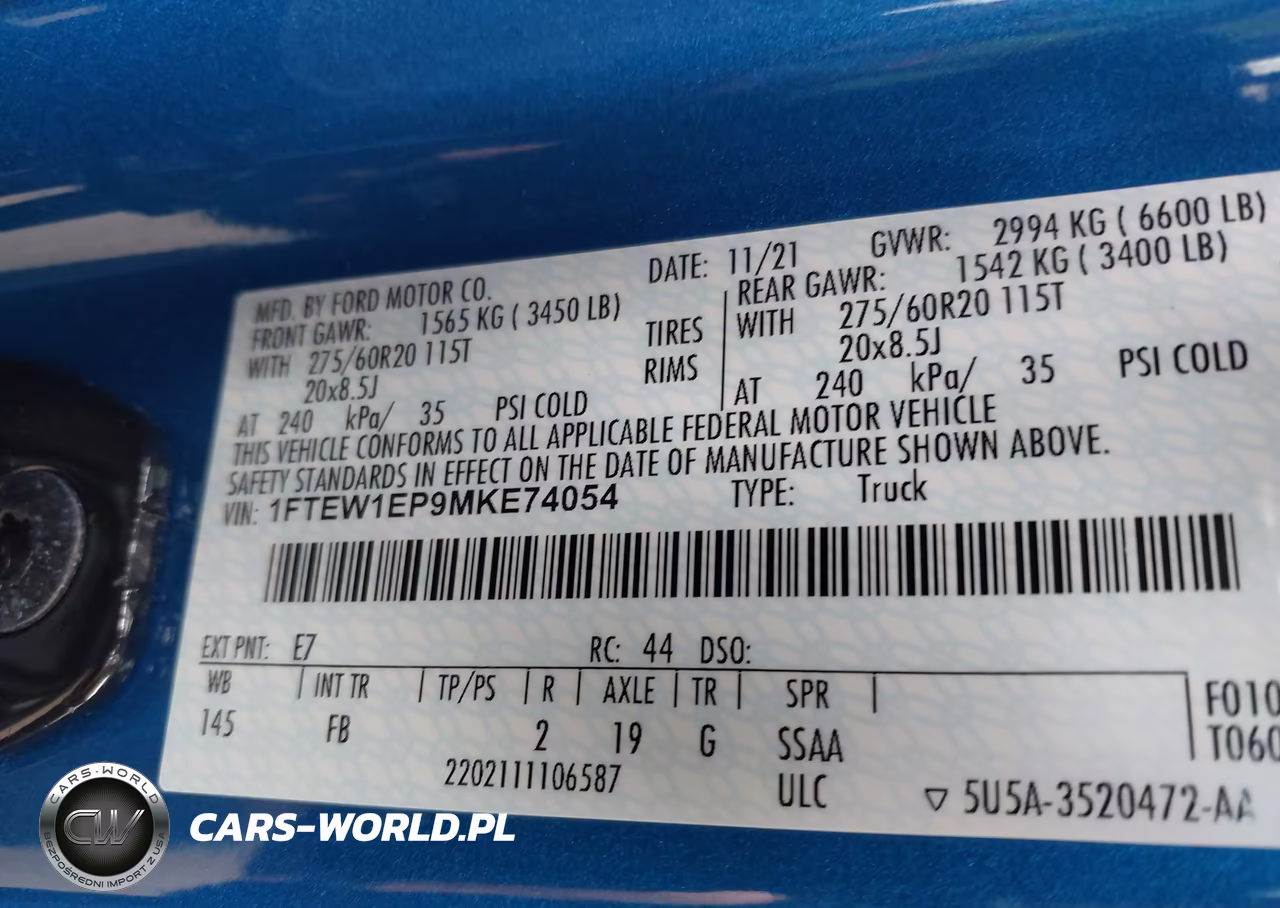 2021 Ford F-150 Xlt VIN:1FTEW1EP9MKE74054 - 9
